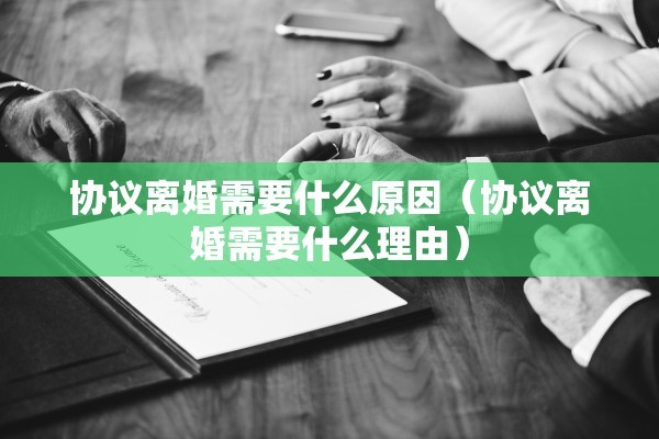 协议离婚需要什么原因（协议离婚需要什么理由）