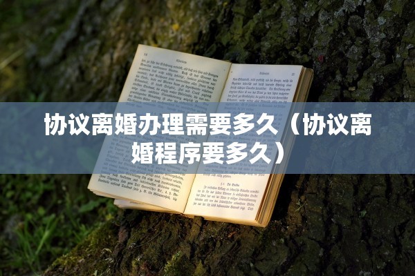 协议离婚办理需要多久（协议离婚程序要多久）