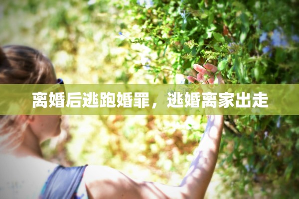 离婚后逃跑婚罪，逃婚离家出走