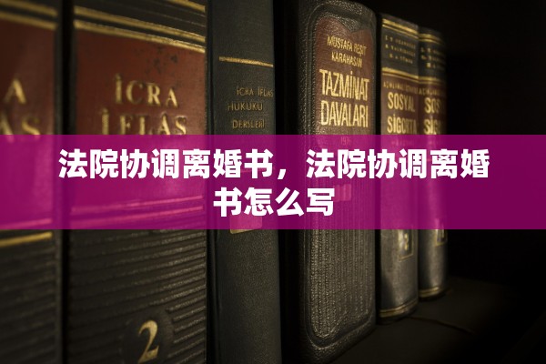 法院协调离婚书，法院协调离婚书怎么写