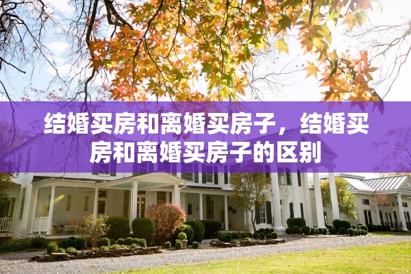 结婚买房和离婚买房子，结婚买房和离婚买房子的区别