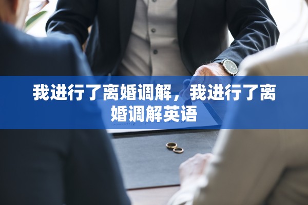 我进行了离婚调解，我进行了离婚调解英语