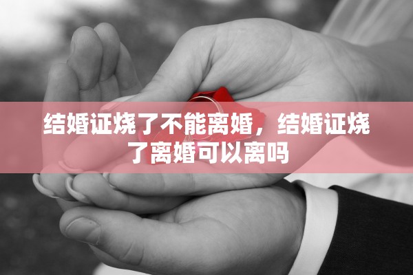 结婚证烧了不能离婚，结婚证烧了离婚可以离吗