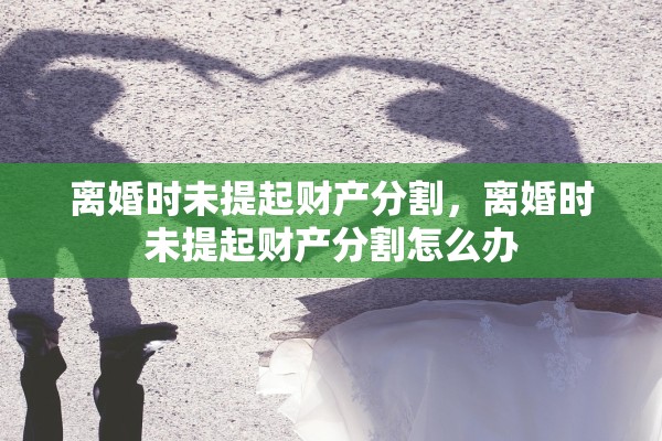 离婚时未提起财产分割，离婚时未提起财产分割怎么办