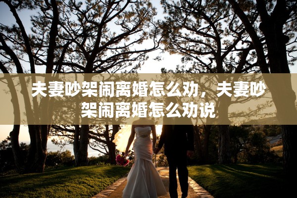 夫妻吵架闹离婚怎么劝，夫妻吵架闹离婚怎么劝说