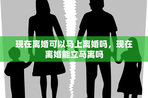 现在离婚可以马上离婚吗，现在离婚能立马离吗