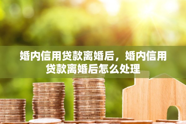 婚内信用贷款离婚后，婚内信用贷款离婚后怎么处理