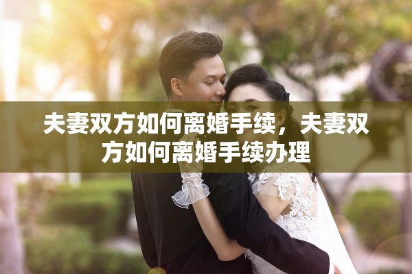 夫妻双方如何离婚手续，夫妻双方如何离婚手续办理
