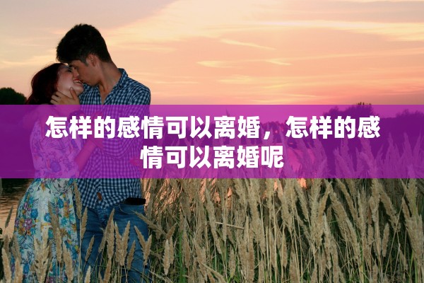 怎样的感情可以离婚,怎样的感情可以离婚呢 怎样的感情可以离婚,怎样的感情可以离婚呢