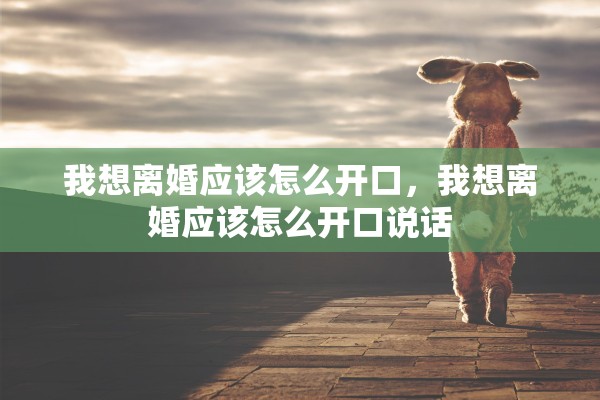 我想离婚应该怎么开口，我想离婚应该怎么开口说话
