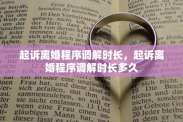 起诉离婚程序调解时长，起诉离婚程序调解时长多久