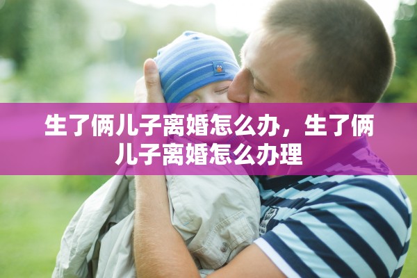 生了俩儿子离婚怎么办，生了俩儿子离婚怎么办理