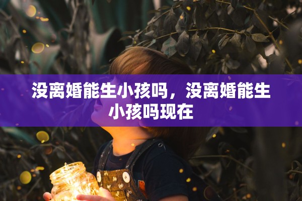 没离婚能生小孩吗，没离婚能生小孩吗现在