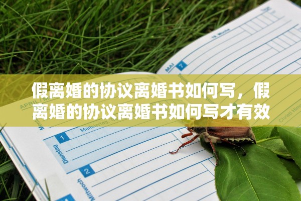 假离婚的协议离婚书如何写，假离婚的协议离婚书如何写才有效