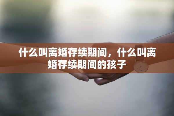 什么叫离婚存续期间，什么叫离婚存续期间的孩子