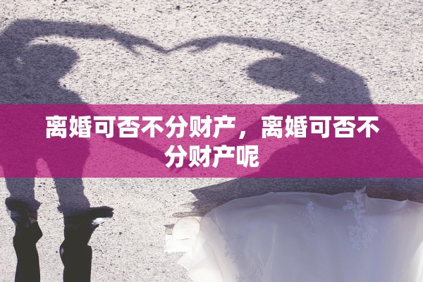 离婚可否不分财产,离婚可否不分财产呢 离婚可否不分财产,离婚可否不分财产呢