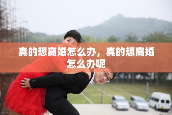 真的想离婚怎么办，真的想离婚怎么办呢